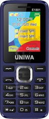 Vérification de l'IMEI UNIWA E1801 sur imei.info