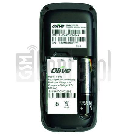 Перевірка IMEI OLIVE FrvrOn V-G2300 на imei.info