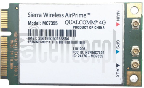 Verificação do IMEI SIERRA WIRELESS MC7355 em imei.info