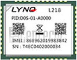 Verificación del IMEI  LYNQ L218 en imei.info