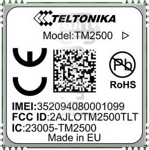 Vérification de l'IMEI TELTONIKA TM2500 sur imei.info