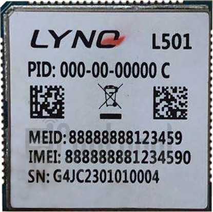 Verificação do IMEI LYNQ L501 em imei.info
