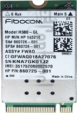 Vérification de l'IMEI FIBOCOM H380-GL sur imei.info