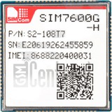 Vérification de l'IMEI SIMCOM SIM7600G-H sur imei.info