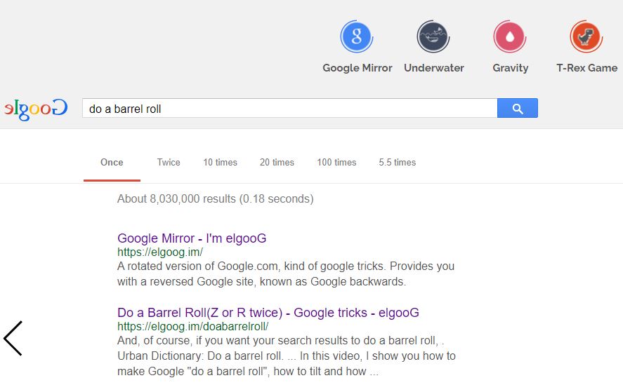 How To Make Google Do A Barrel Roll 20 Times? 